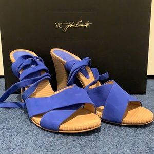 Vince Camuto Cobalt Blue Lace Up Heels